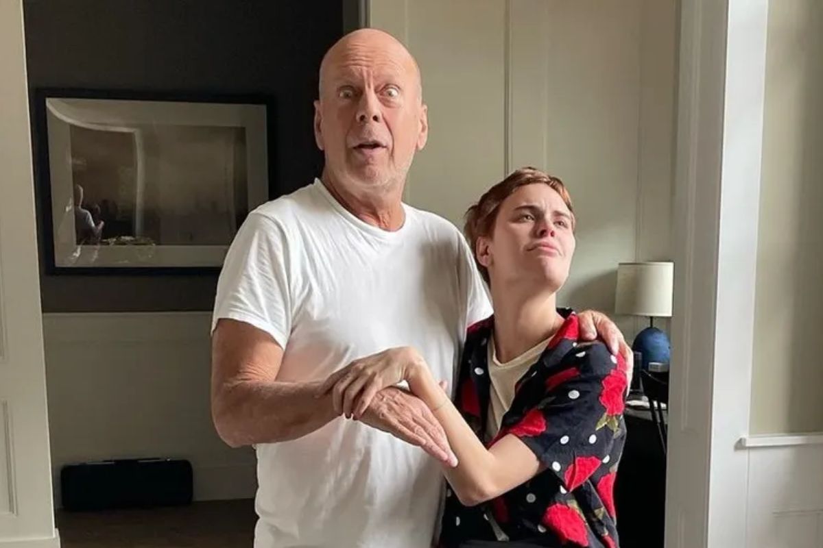 Foto de Bruce Willis com a filha, Tallulah Willis