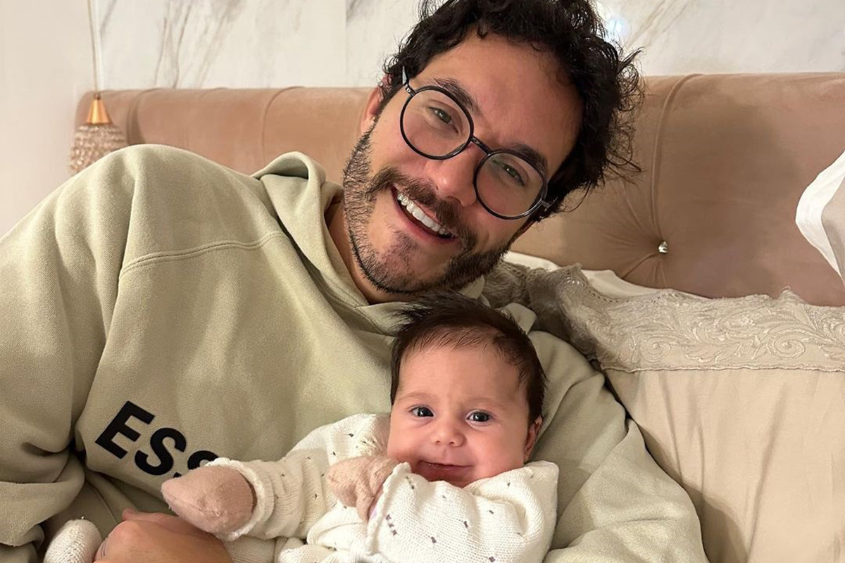 Eliezer com a filha Lua: influencer defende Bradley Cooper
