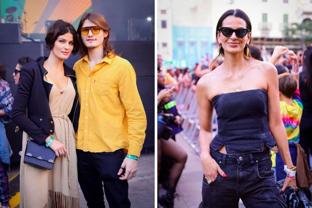 Isabeli Fontana com o filho Zion e Fernanda Motta