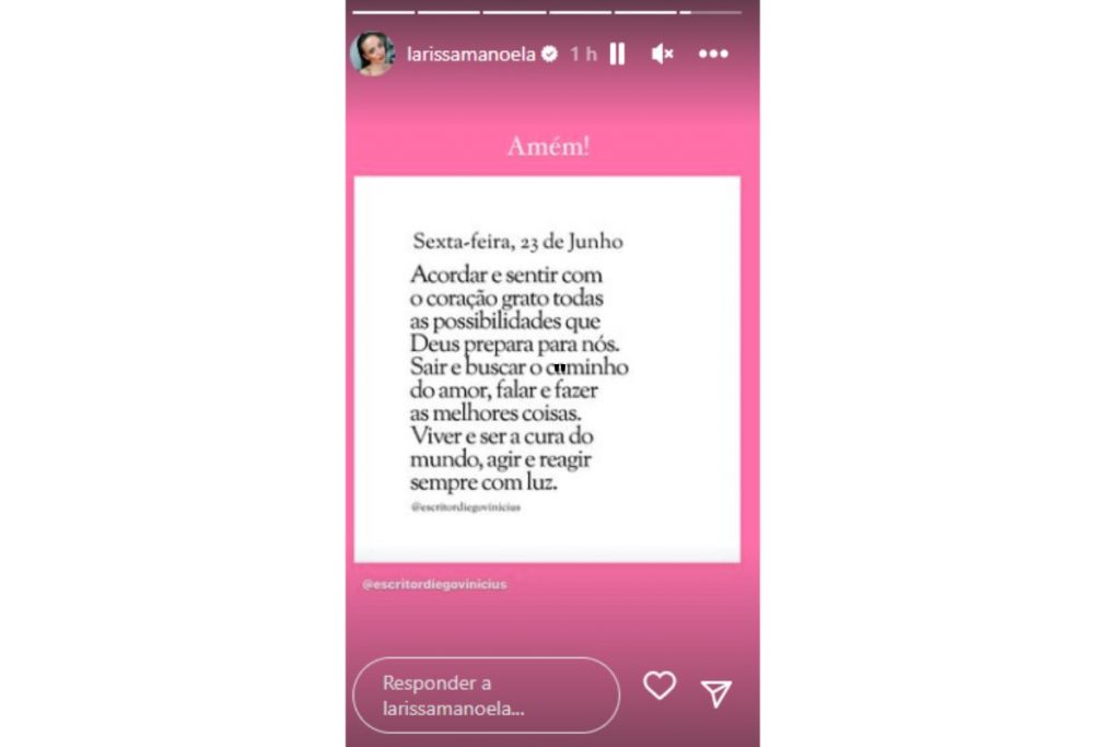 larissa manoela sobre novos caminhos