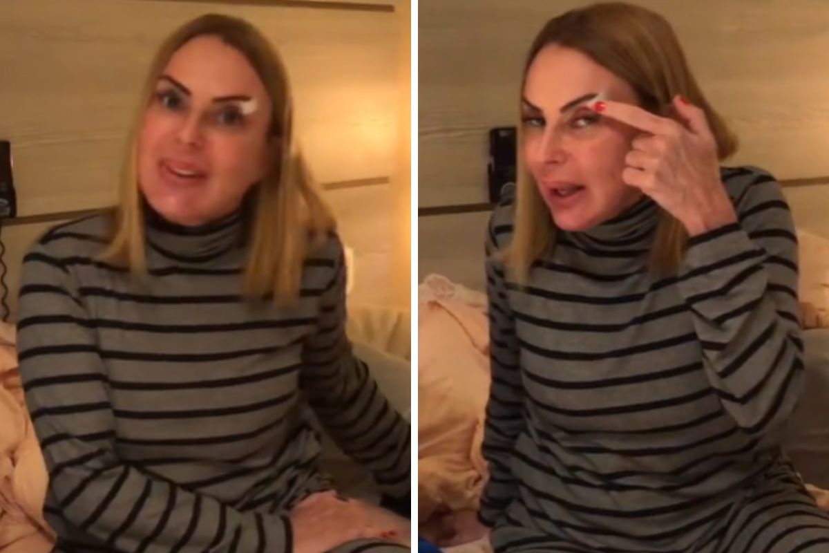 Marilene Saad grava vídeo de pijama listrado
