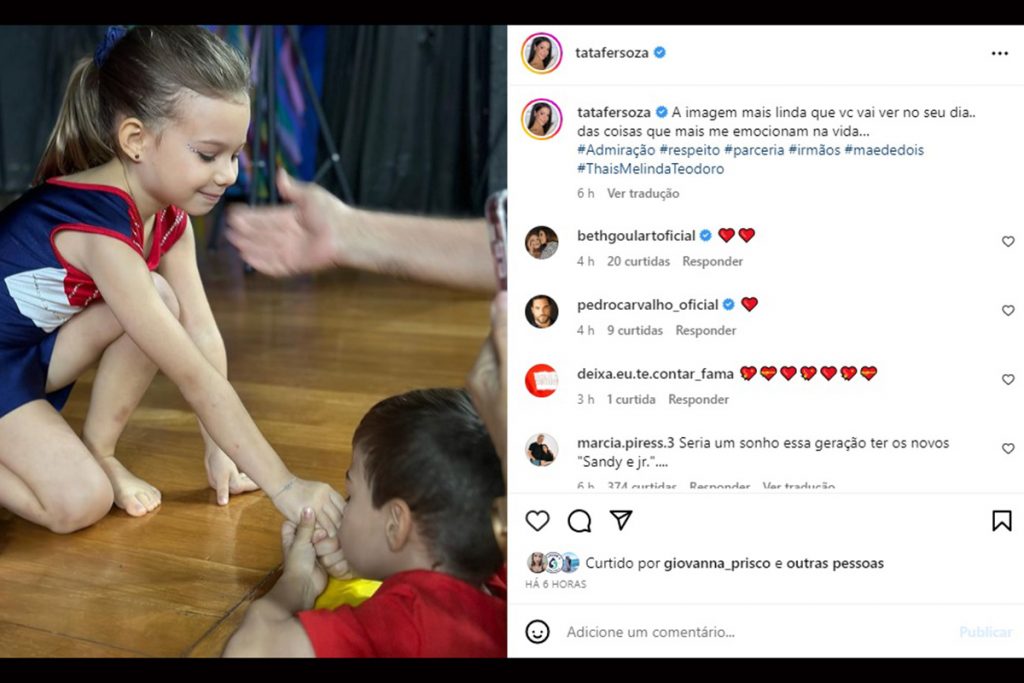 Thaís Fersoza mostra lindo momento entre os filhos