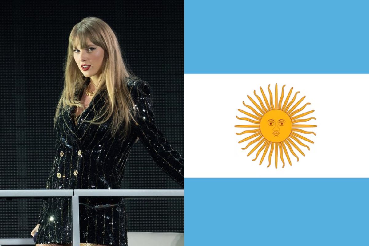Taylor Swift e bandeira da Argentina