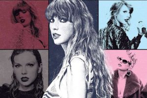 taylor swift em arte do anúncio da the eras tour