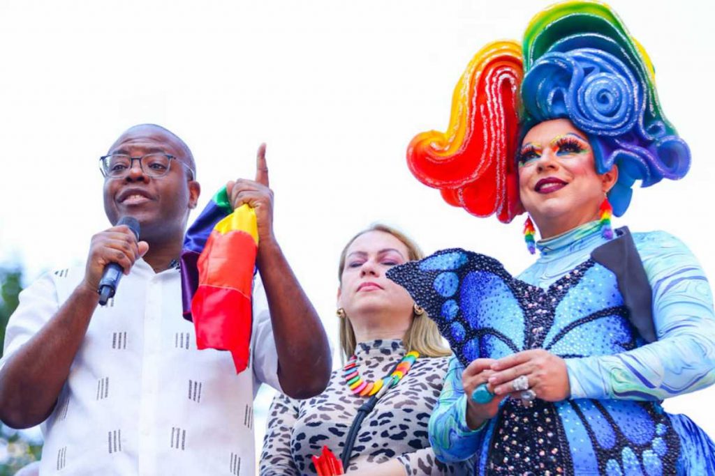 Tchaka na abertura da 27ª Parada LGBT+