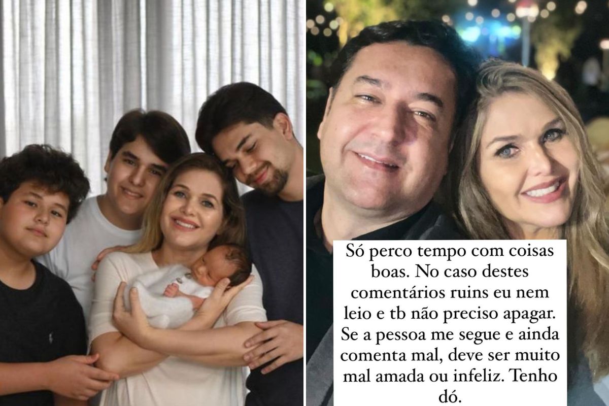 Andrea Mota e família