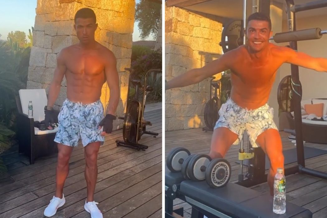 Cristiano Ronaldo Mostra Tanquinho E Dança Durante Treino Nas Férias