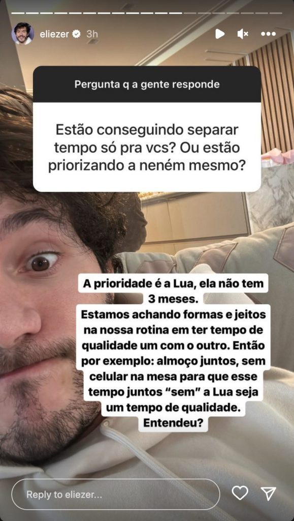 Eliezer responde perguntas no Instagram