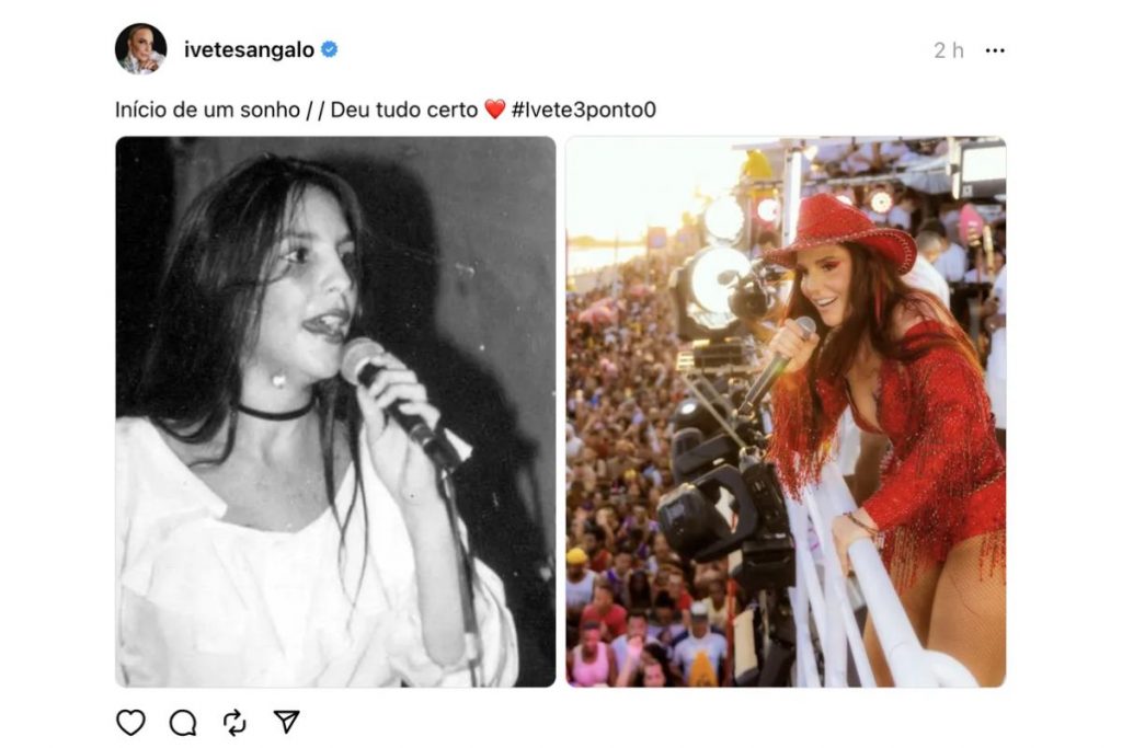 ivete sangalo relembrando início de carreira