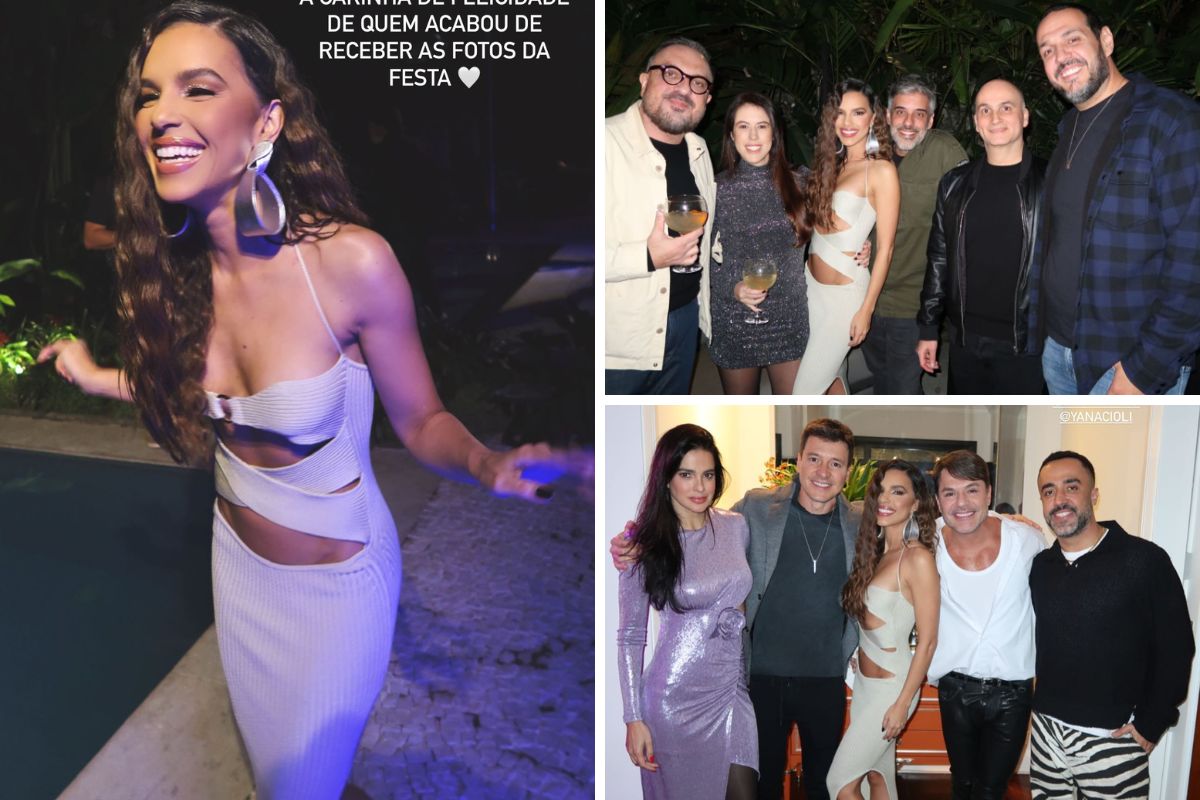 Mariana Rios com famosos em festa de aniversário