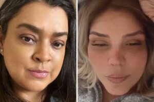 fotomontagem de retratos de preta gil e simony