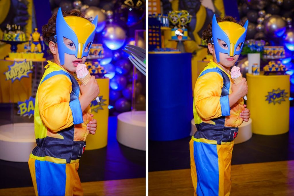 Joaquim vestido de Wolverine