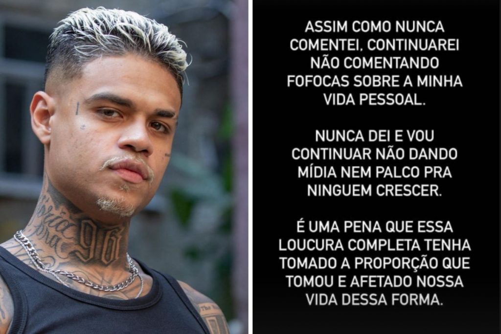 MC Cabelinho se pronunciou nas redes sociais