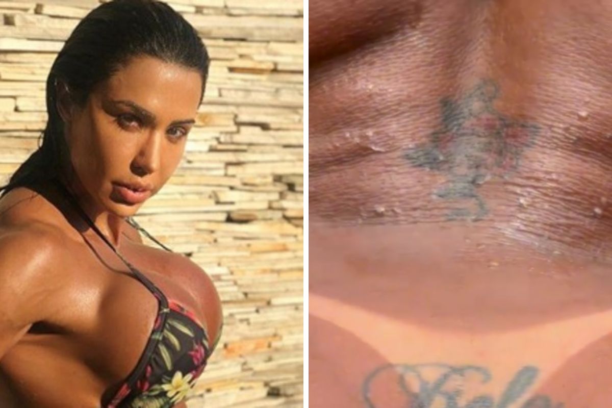 Gracyanne Barbosa mostra marca de bronzeado no cóccix