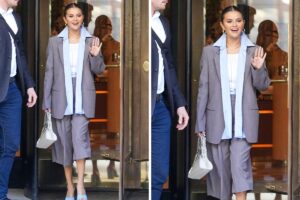 Selena Gomez blaser azul