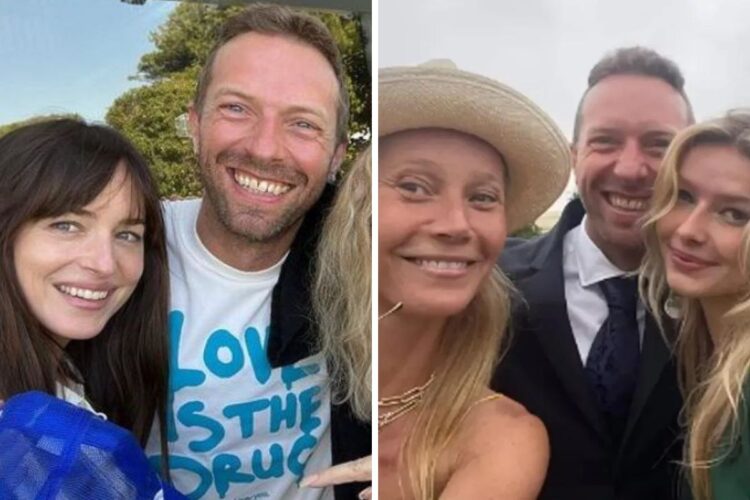 Dakota Johnson, Chris Martin, Gwyneth Paltrow e Apple Martin