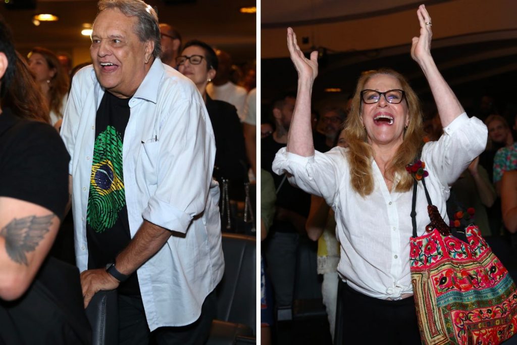 Dennis Carvalho e Lucinha Lins na plateia 