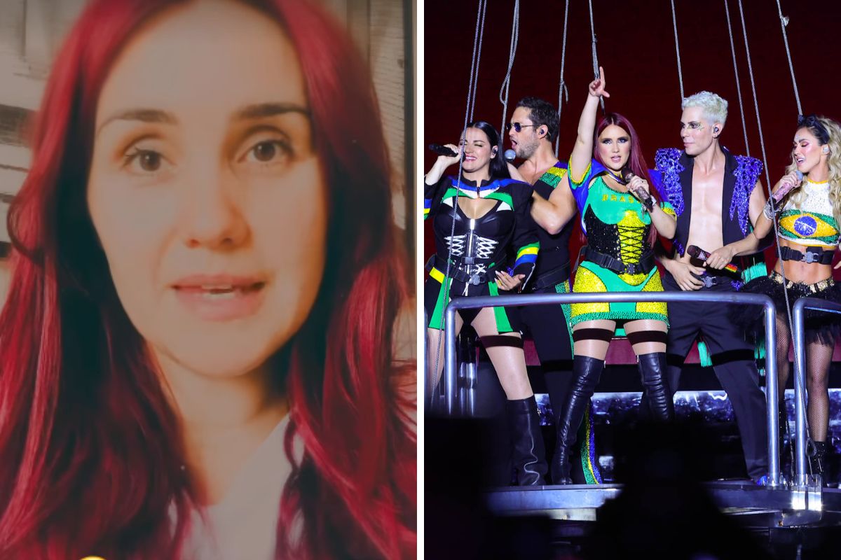 Dulce María desembarca no Brasil para shows do RBD: 'Muito feliz
