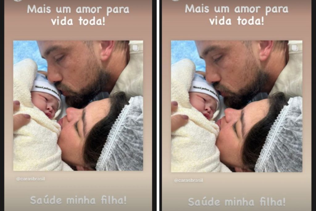 Rafael Cardoso postou a foto da filha nas redes sociais
