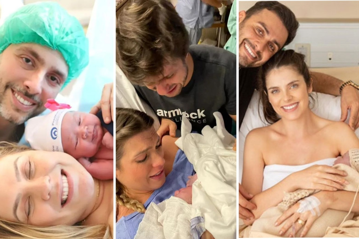 Isabella Cecchi, Bia Feres, Mano Walter e seus bebês e parceiros na maternidade