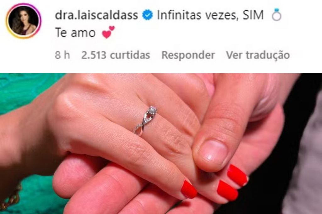 Laís Caldas e Gustavo Marsengo ficam noivos (Reprodução/Instagram)