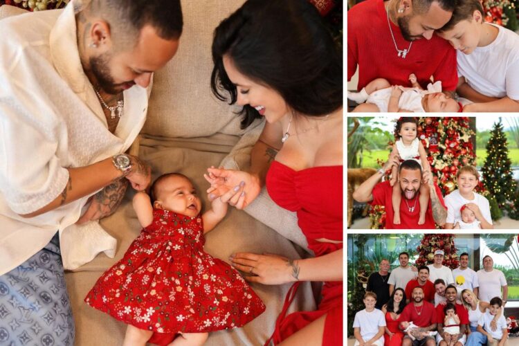 Neymar, Bruna Biancardi, Mavie, Davi Lucca e amigos no Natal