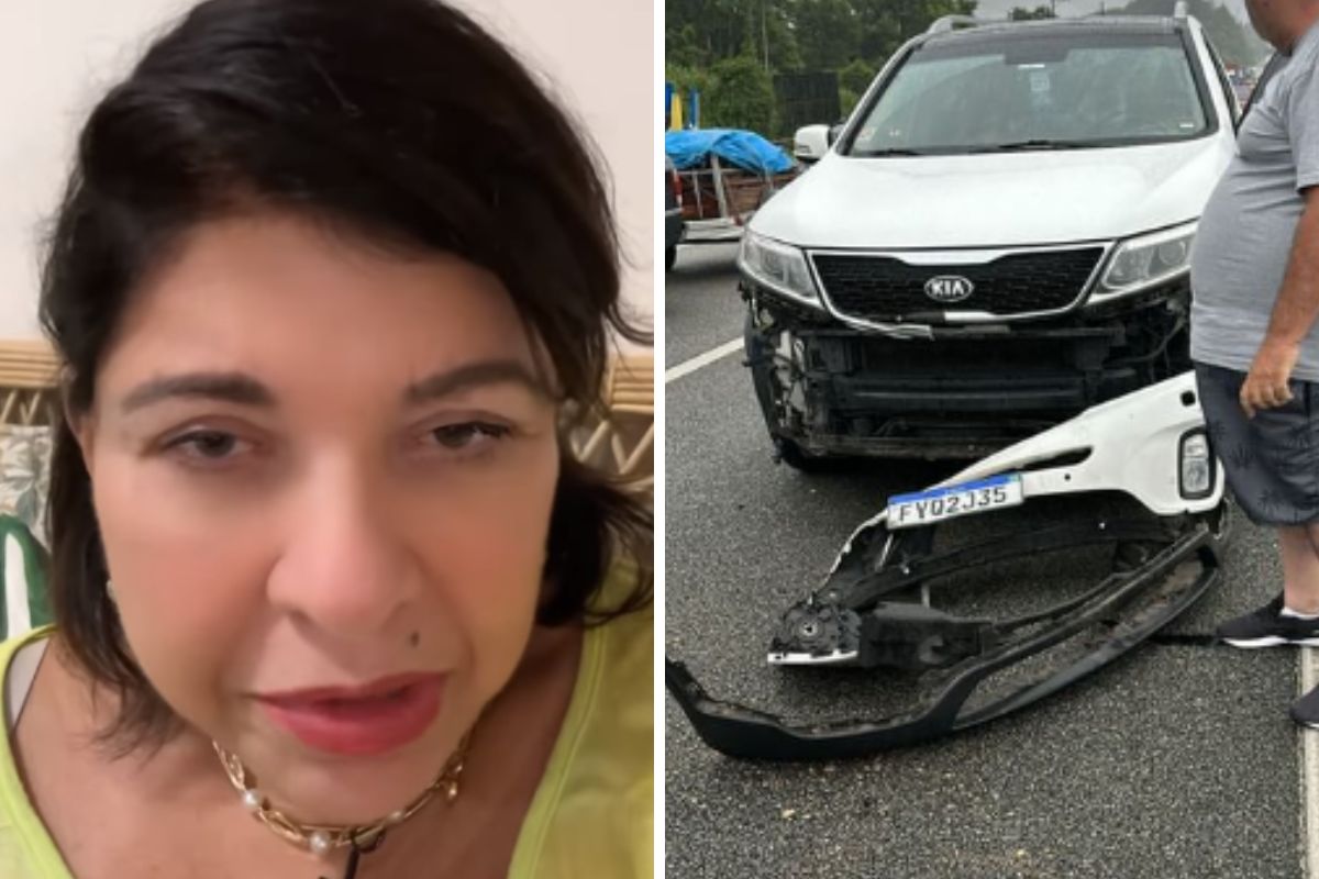 Roberta Miranda sofre acidente de carro