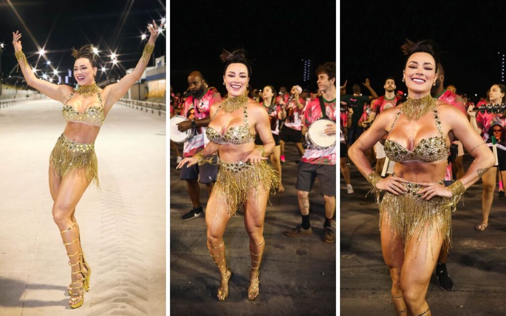 Juju Salimeni no ensaio de rua da Barroca Zona Sul 