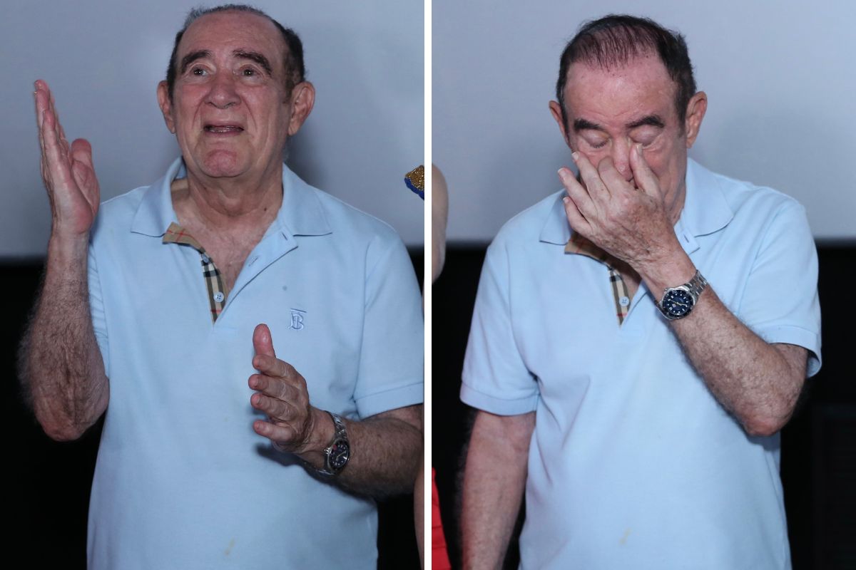 Renato Aragão chorando