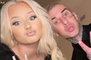 Alabama e o pai Travis Barker