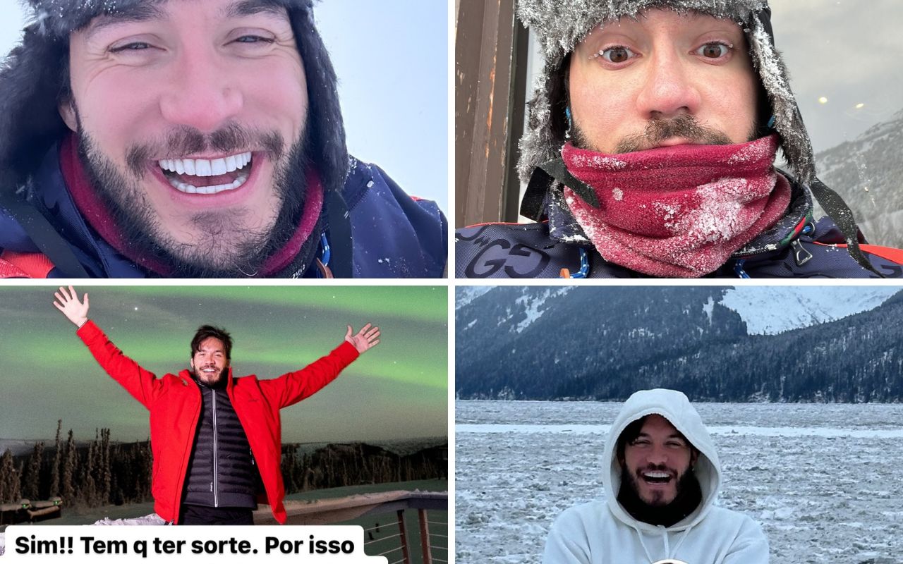 Eliezer vira guia turístico e mostra o frio extremo do Alasca