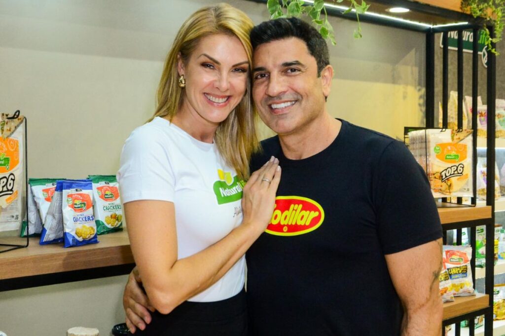 Ana Hickmann e Edu Guedes em evento