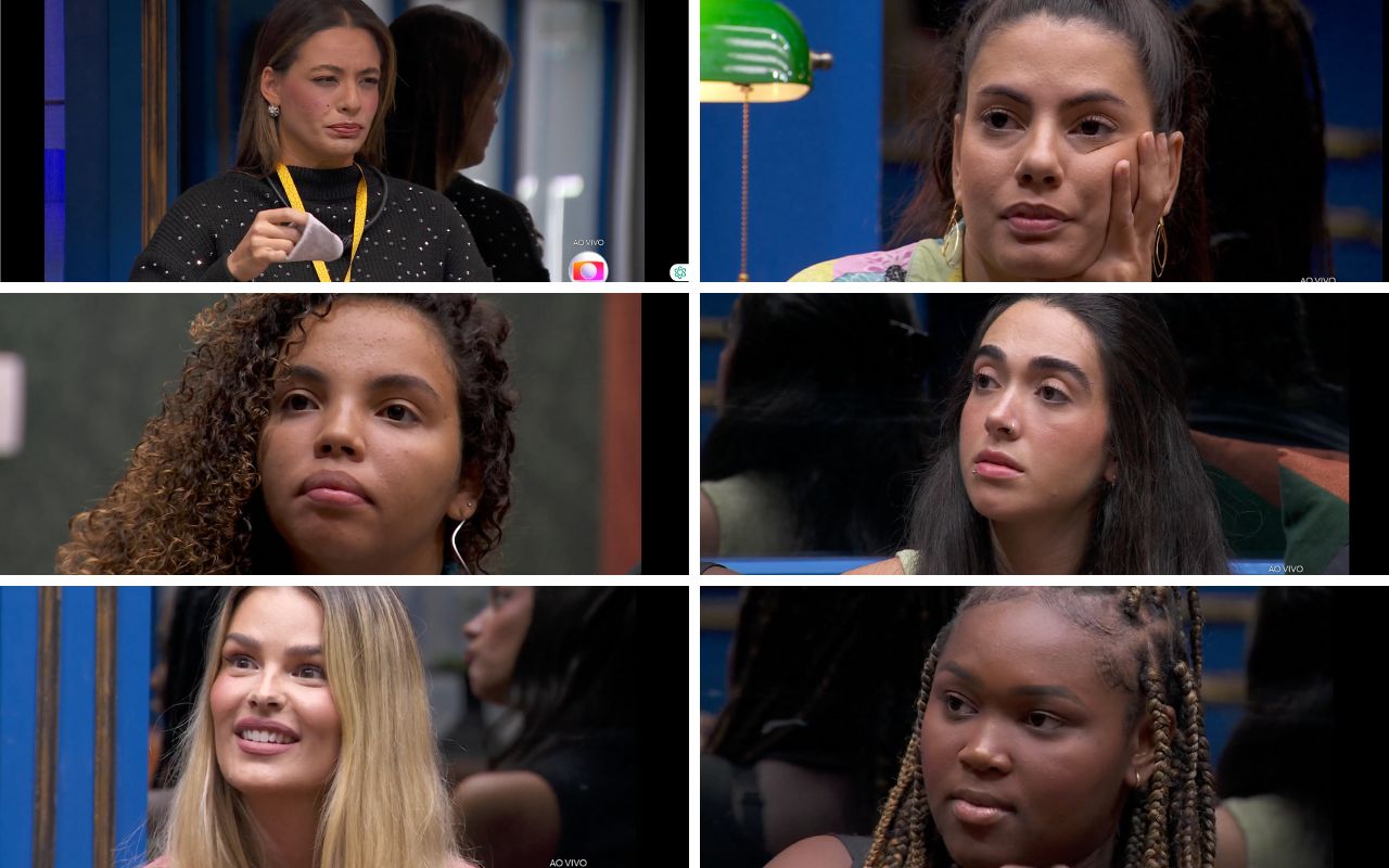 BBB 24: Beatriz coloca  Fernanda, Pitel, Giovanna, Yasmim e Raquele na Mira do Líder