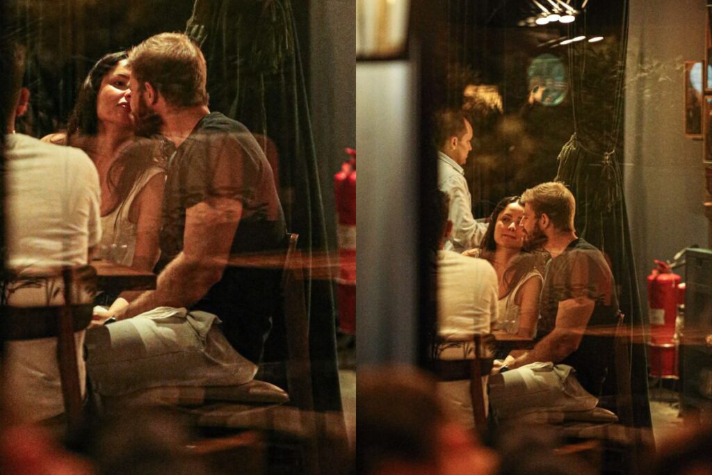 Juliette e Kaique ficam aos beijos em restaurante no Rio de Janeiro
