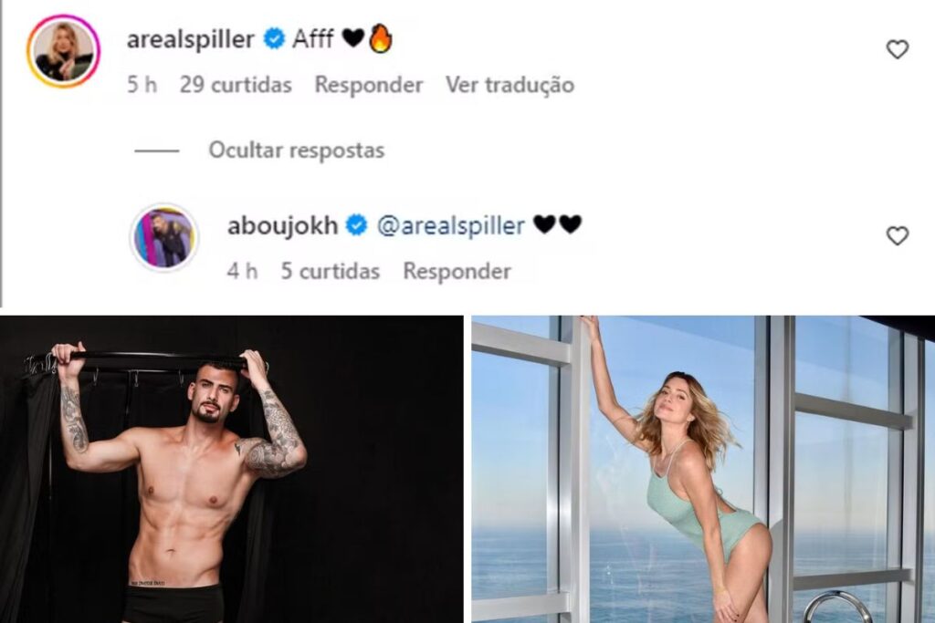 Affair? Nizam e Letícia Spiller trocam comentários quentes nas redes sociais