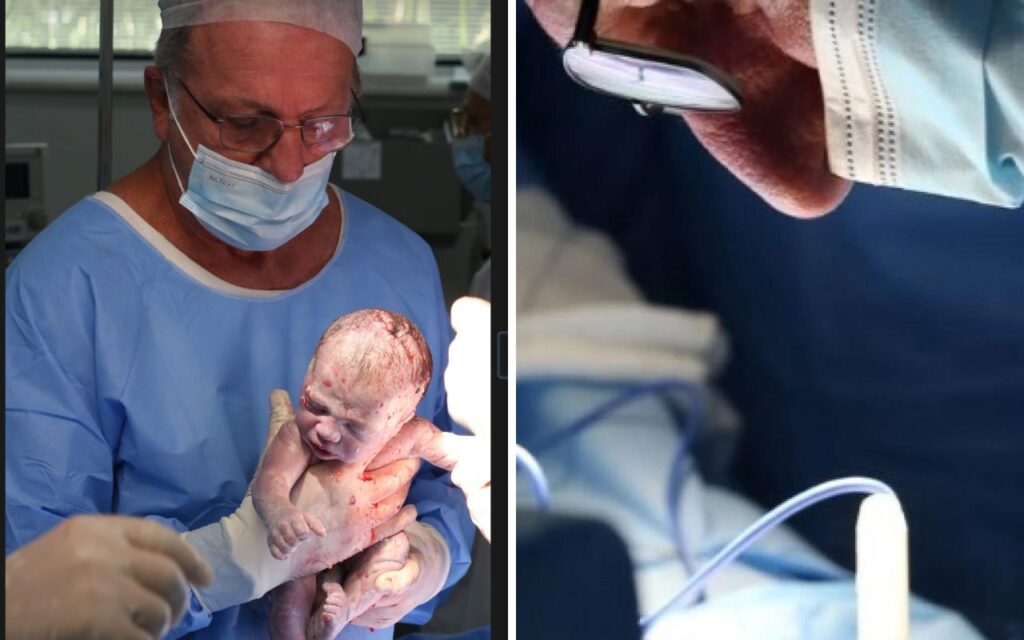 Nascimento de Estêvão, filho de Juliano Cazarré e Letícia  – Foto: Instagram