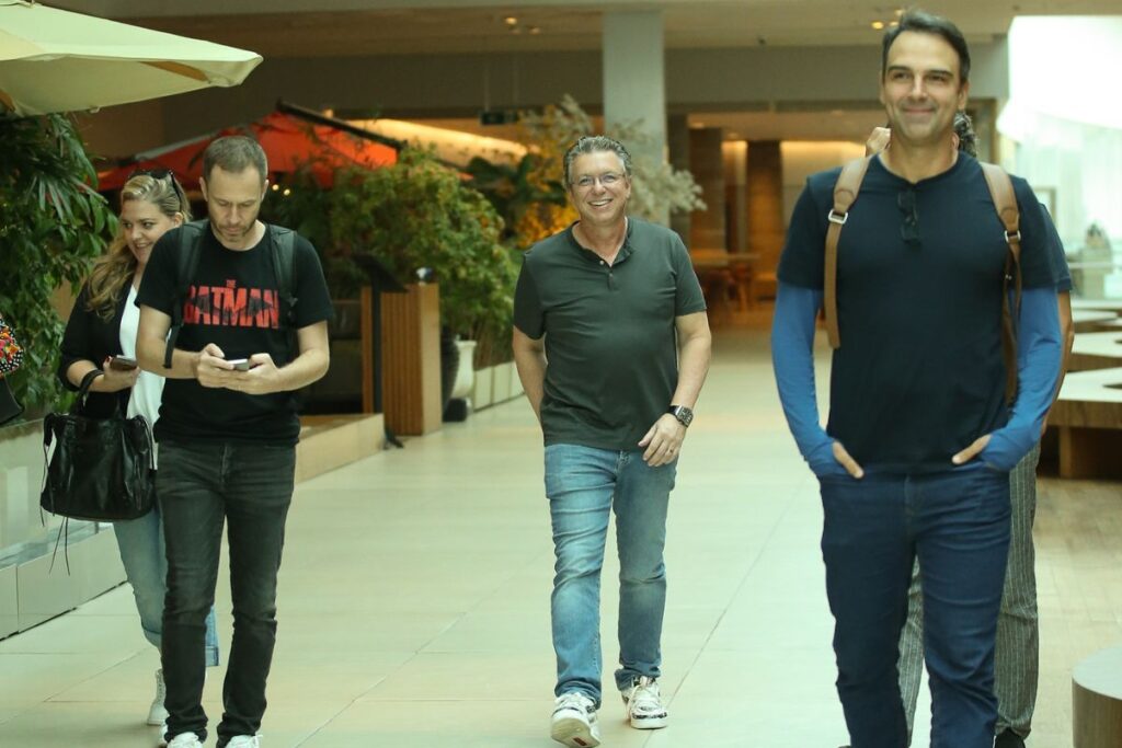 Tiago Leifert, Boninho e Tadeu Schmidt e Rodrigo Dourado