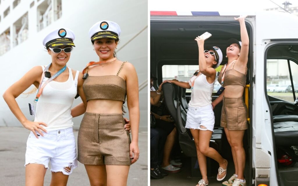 Maiara & Maraisa embarcam em seu navio - Fotos: Lucas Ramos / Brazil News
