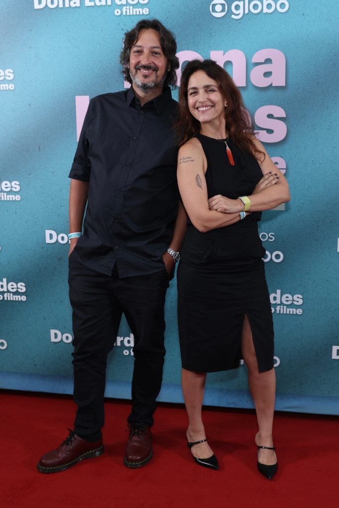 Cristiano Marques e Manuela Dias, ambos de preto