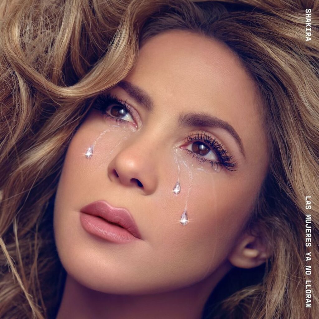 Shakira chora diamantes em capa de novo álbum