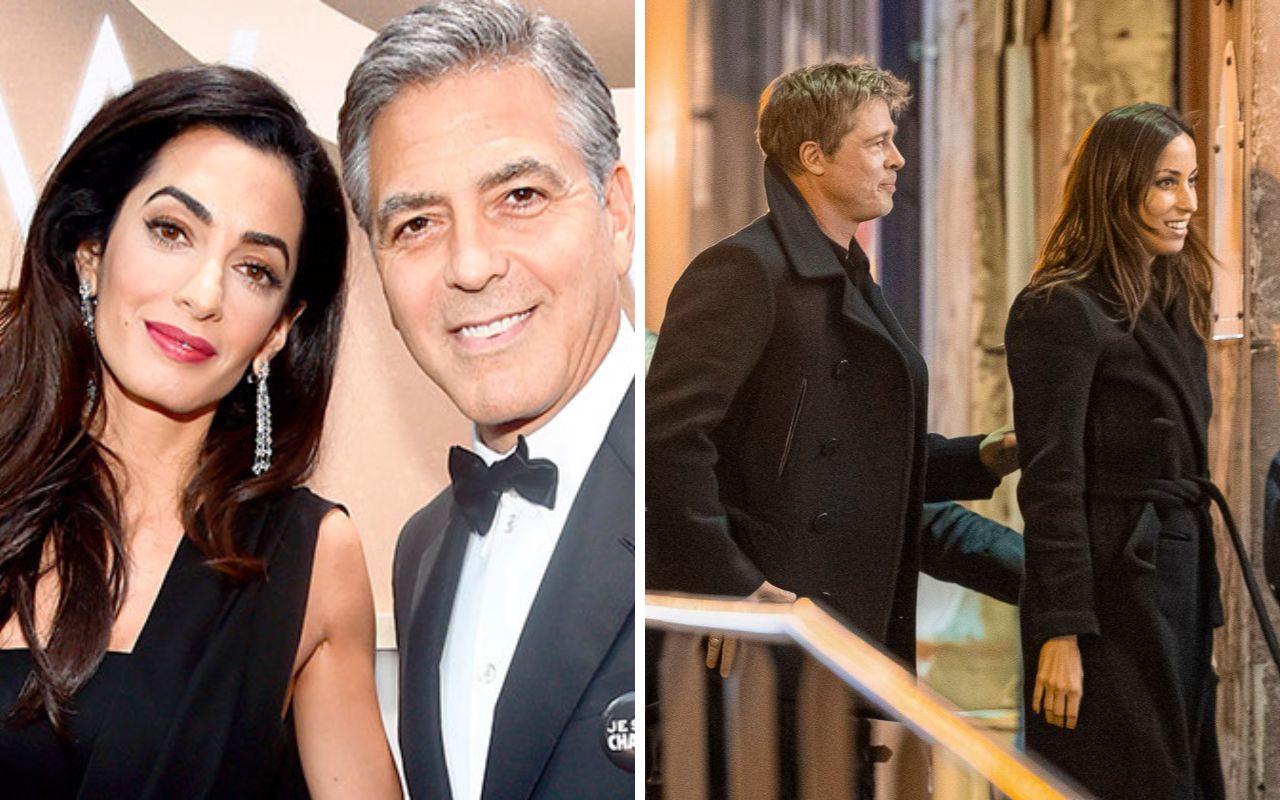 Amal e George Clooney, Brad Pitt e Inez de Ramon