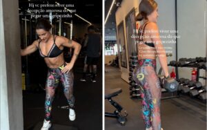 Luiza Caldi, ex de Nicolas Prattes, no treino — Foto: Reprodução Instagram