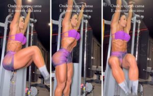 Gracyanne Barbosa malhando – Foto: Reprodução Instagram