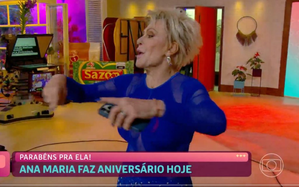 Aniversário: Ana Maria Braga chora em homenagem no Mais Você - Foto: Reprodução Globo