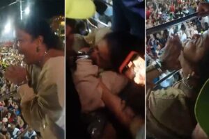 BBB 24 - Elisângela, mãe de Davi, desmaiando