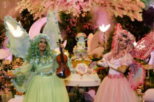 Decoração do 2º dia da festa de aniverário de um ano de Lua