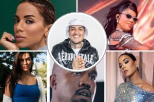 fotomontagem de mc bin laden, anitta, ludmilla, cleo, kanye west e katy perry