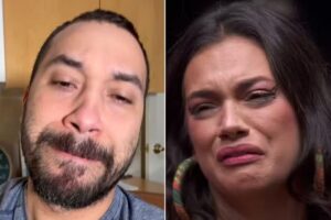 Gil do Vigor e Alane chorando