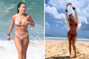 Jade Picon e Deborah Secco na praia