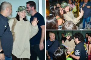 Jessie J chega ao Brasil e dá show de simpatia